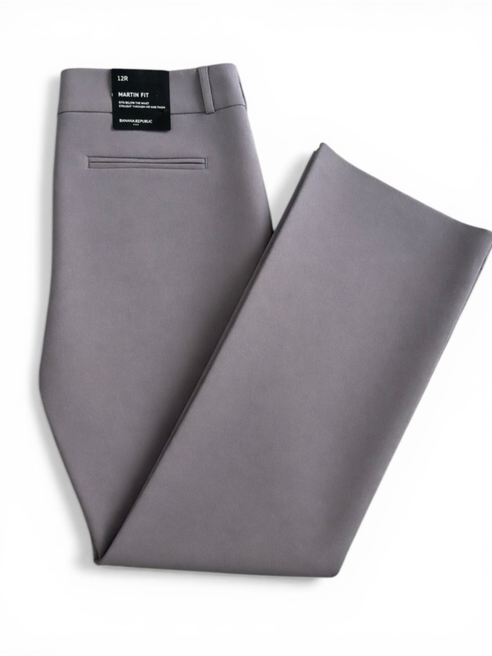 BANANA REPUBLIC MARTIN FIT CAREER BUSINESS CASUAL GREIGE PANTS SZ 12 REG NWT - Picture 3 of 5